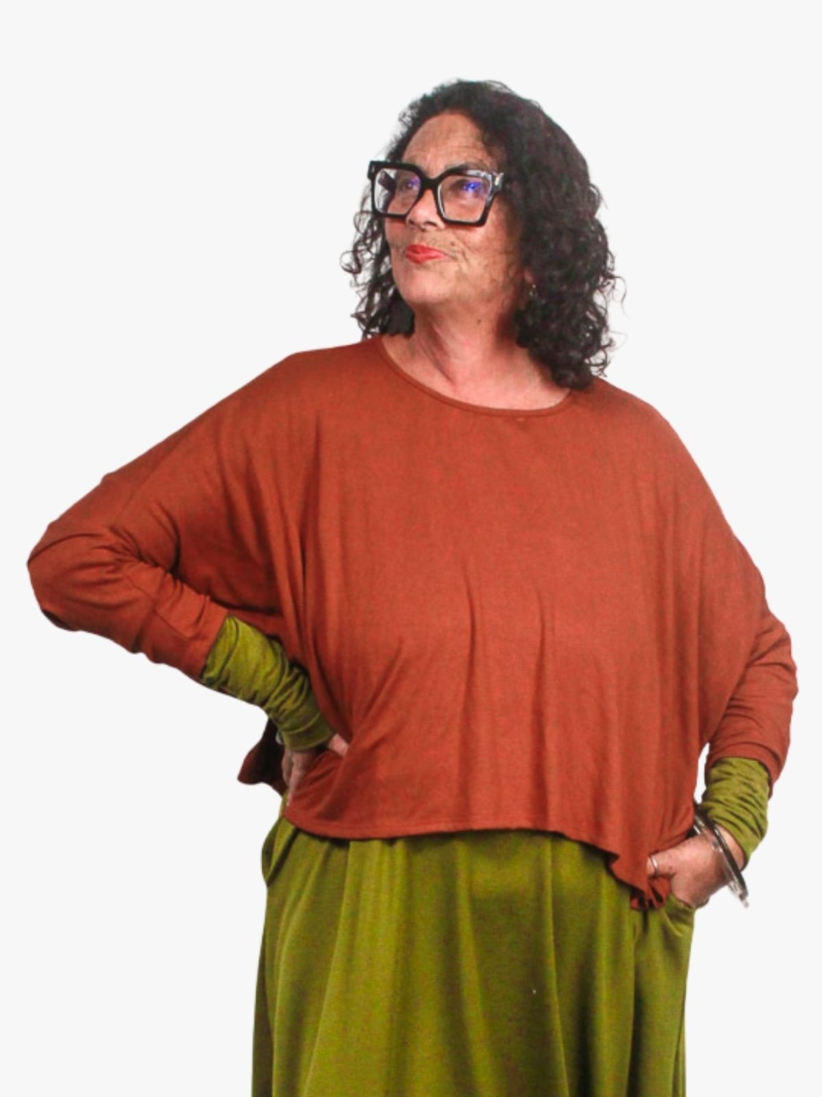 TCD Lockdown Crop - Cinnamon Rib Knit (Lucky Last - OS)