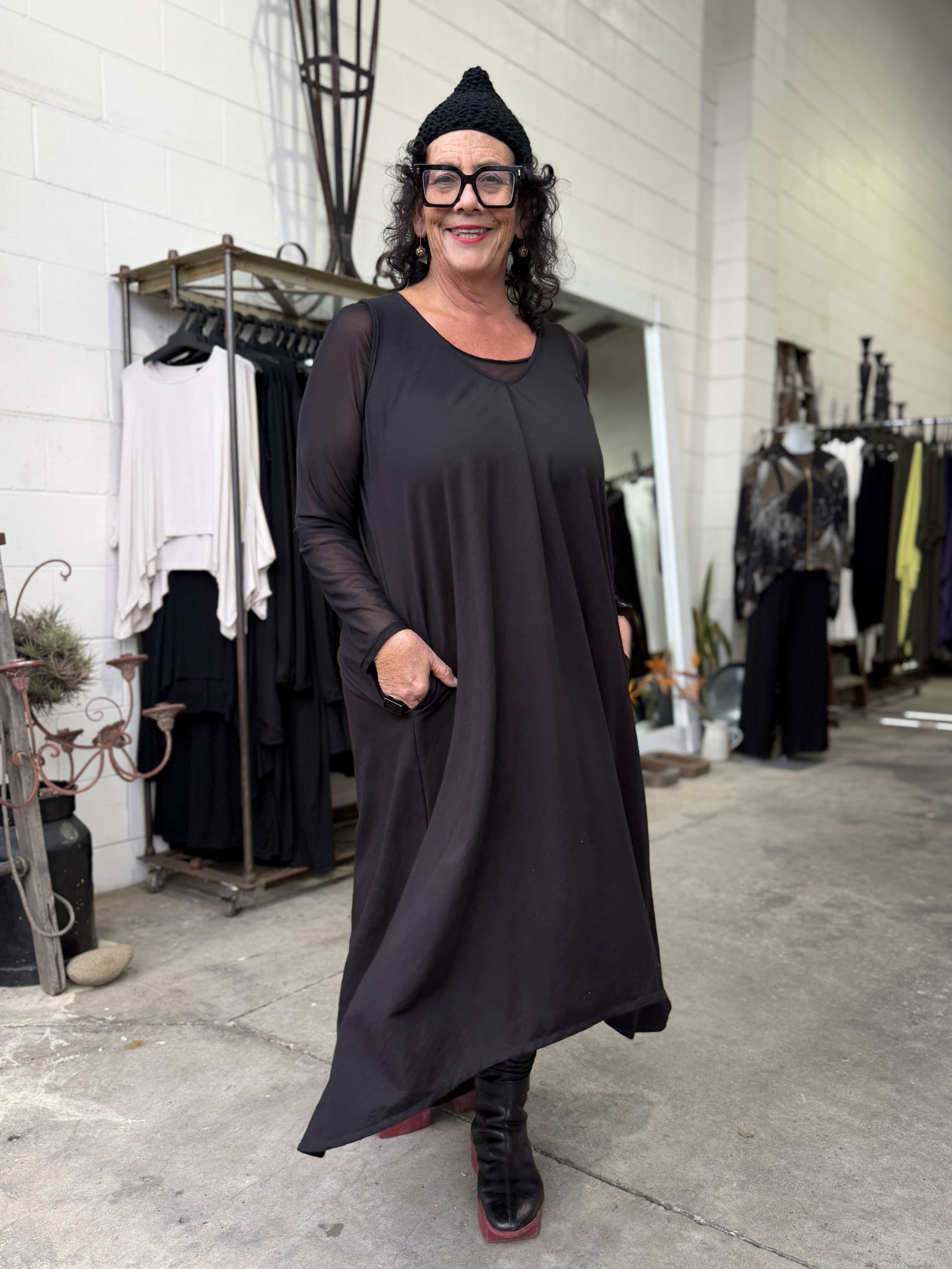TCD Long Athena Dress - Black