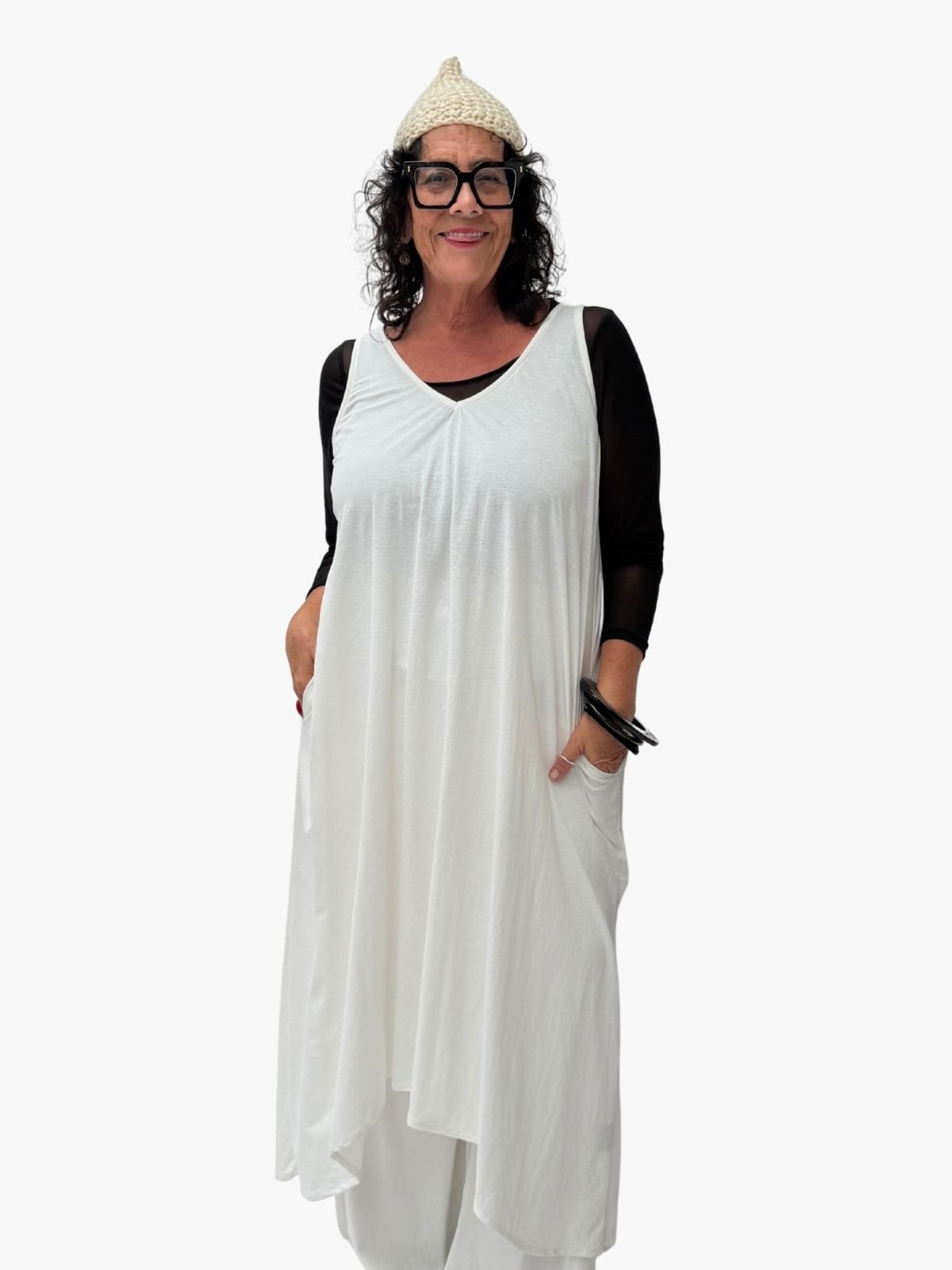 TCD Long Athena Dress - Cream