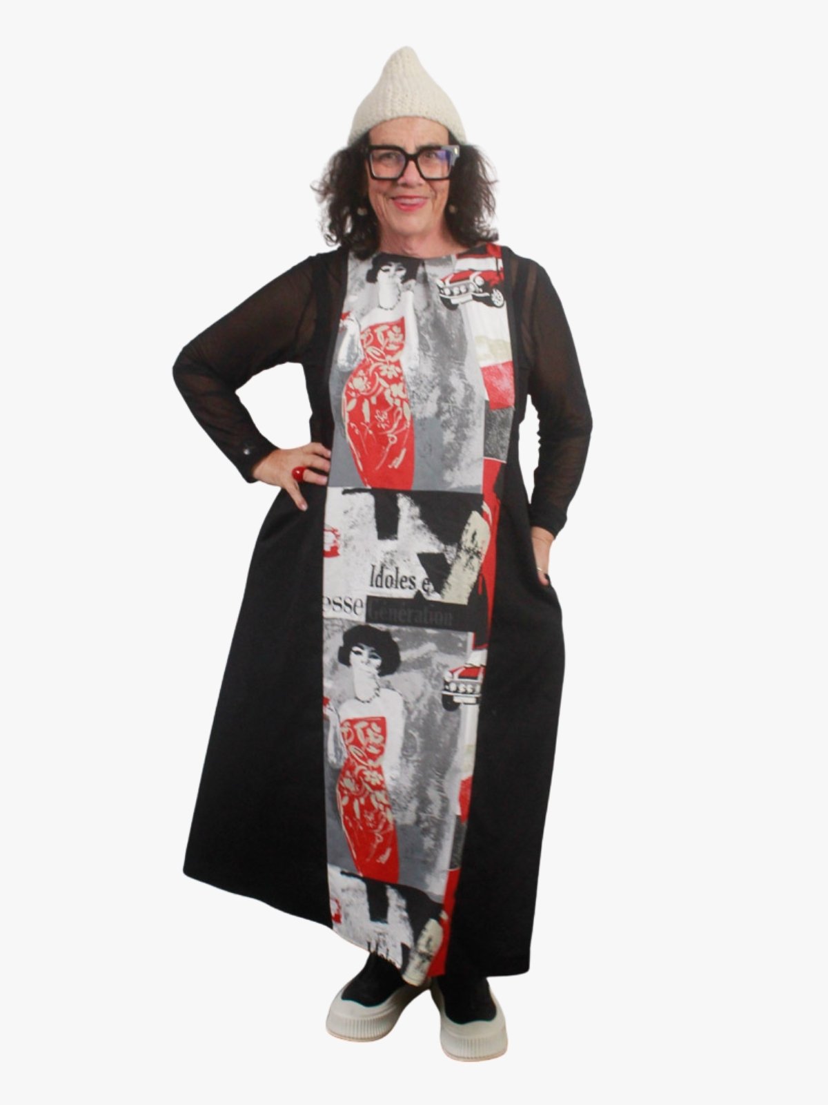 TCD Ruelette Pinafore - Black (LUCKY LAST SIZE - L = 22-24)