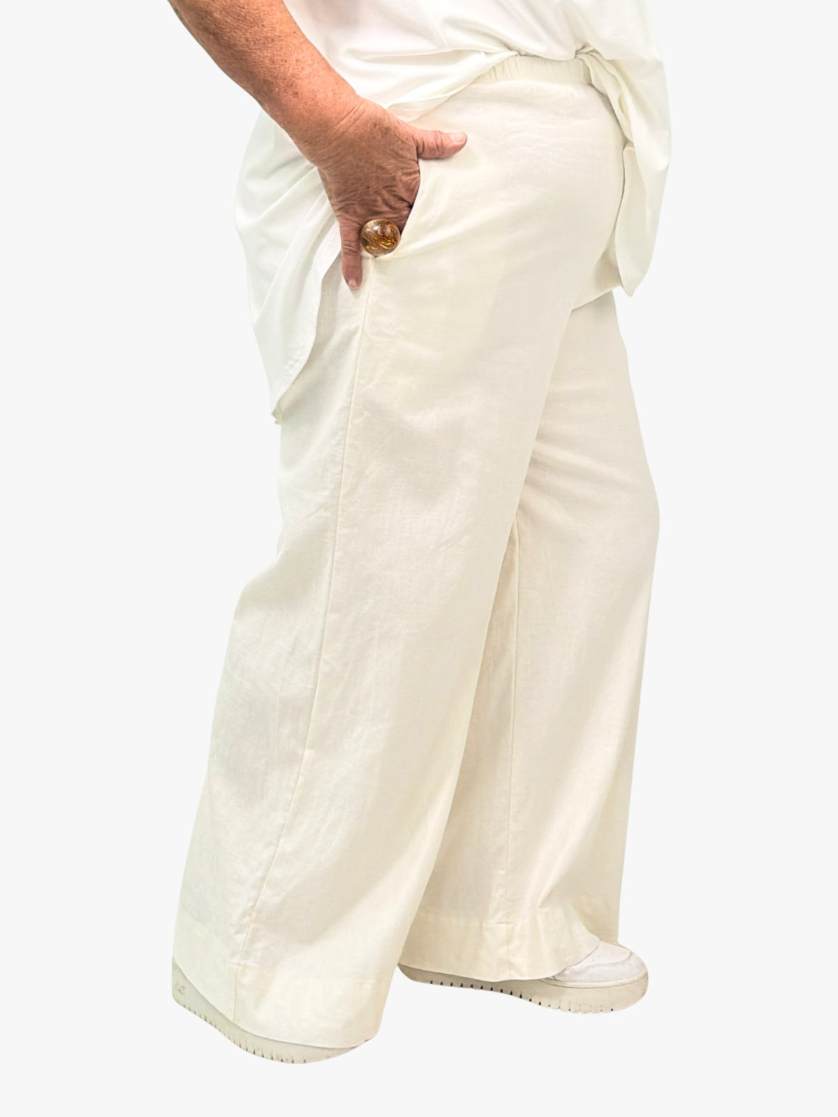 TCD Sadie Pants - Cream Linen
