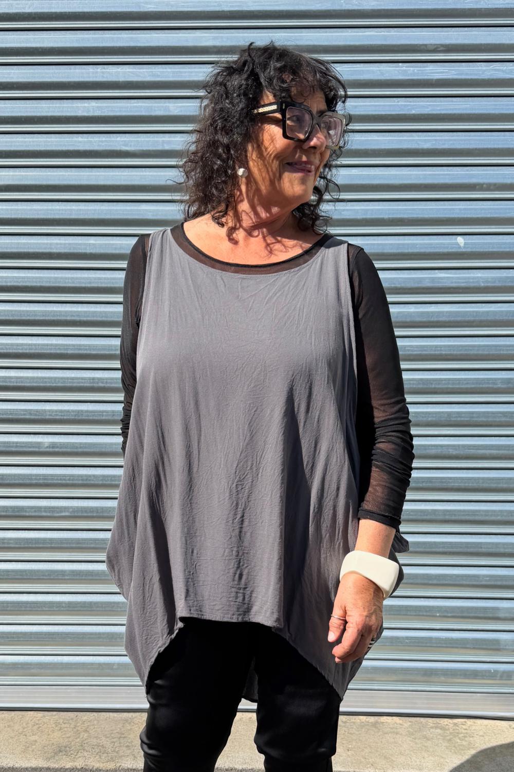 TCD Drape Tunic - Grey