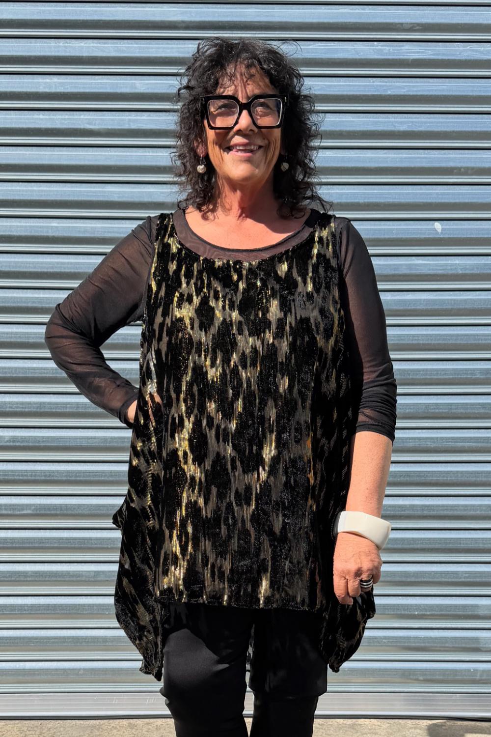 TCD Drape Tunic - Liquid Gold
