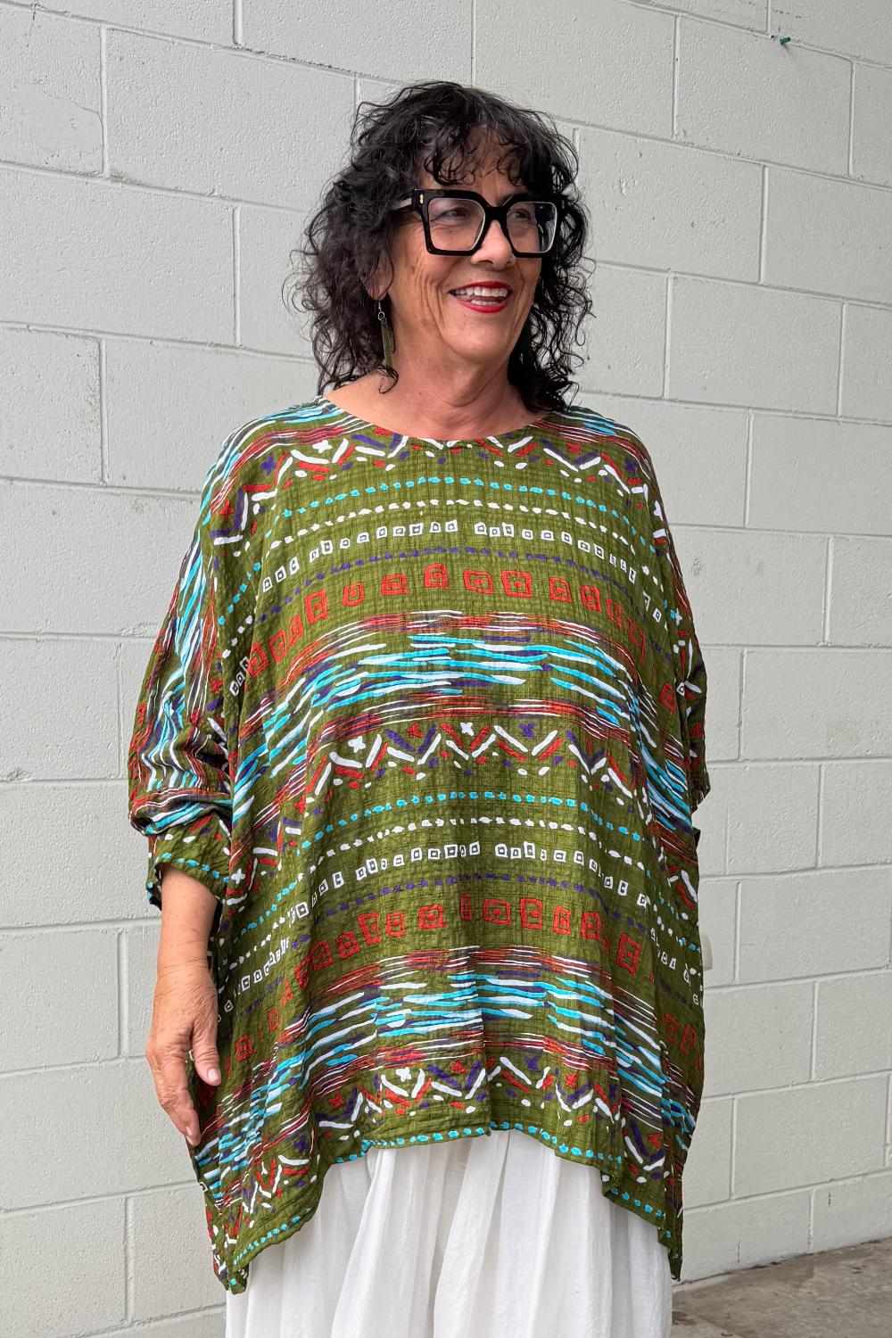 TCD Woven Tee Top - Folklore