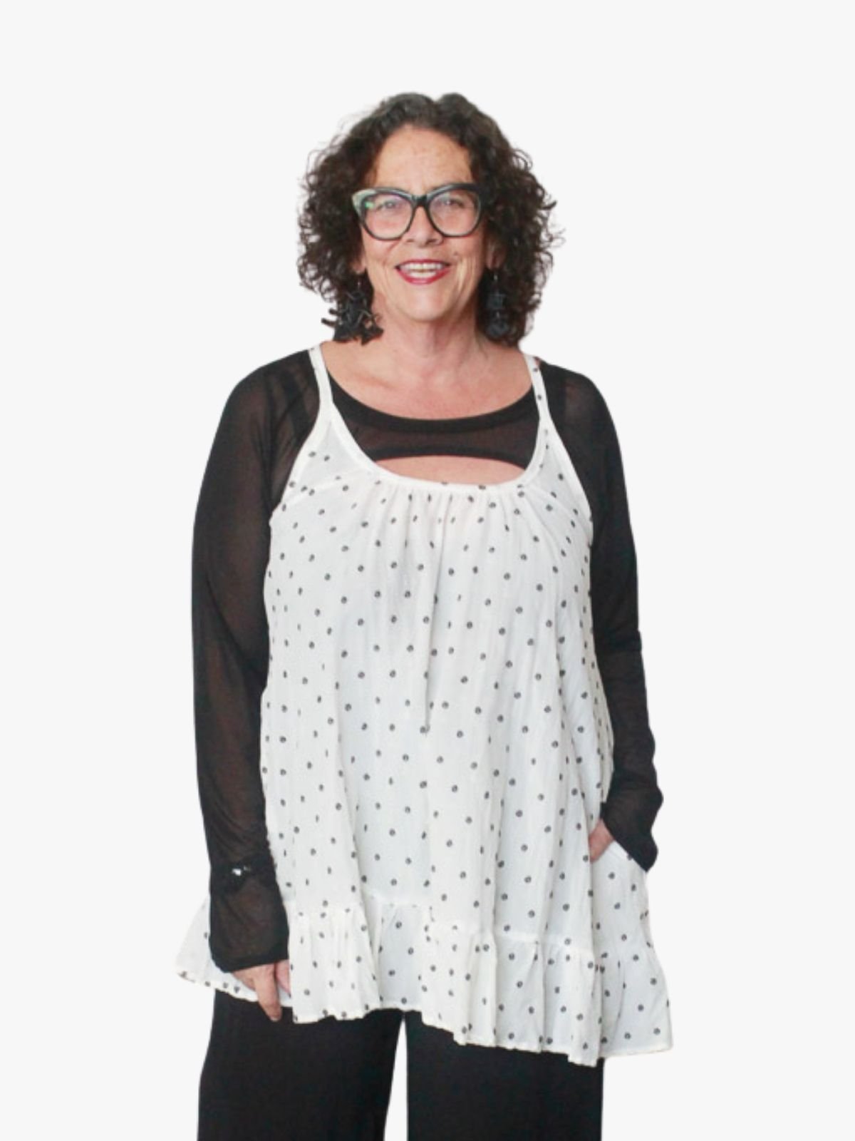 TCD Baby Doll Top - Cream Silk (Lucky Last - S)