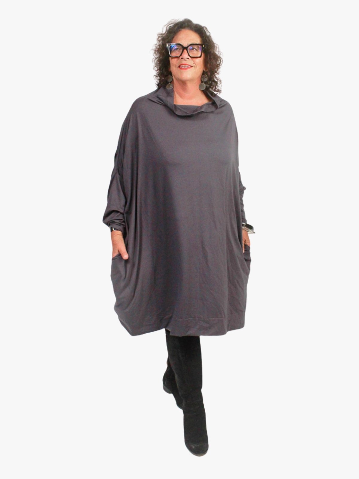 TCD Phoebe Funnel Top - Grey (LUCKY LAST SIZE - L = 22/26)