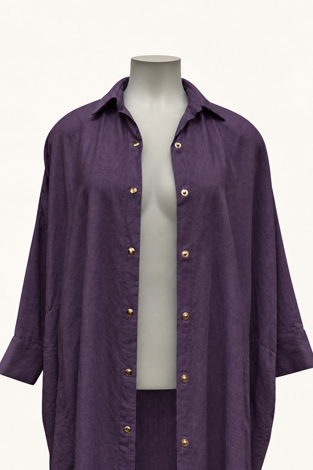 PRE ORDER TCD Georgie Shirt - Purple Linen