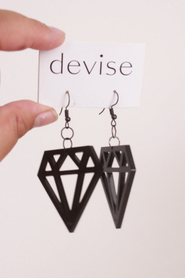 DEVISE Devise Diamond Earrings - Black Shop
