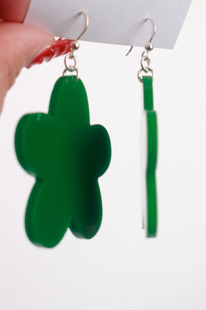 DEVISE Devise Mary Quant Flower Earrings - Dark Green Shop