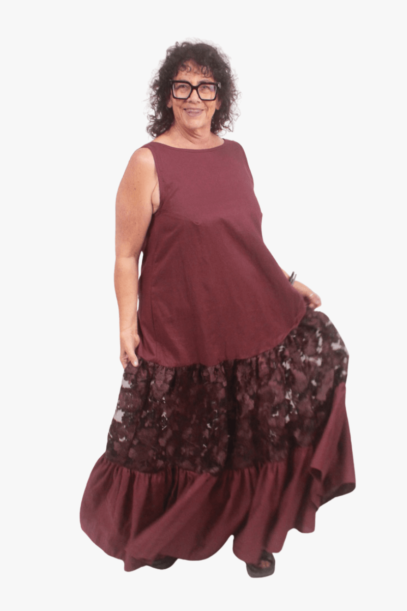 GORJIS Gorjis Arlo Petticoat - Merlot Linen Shop