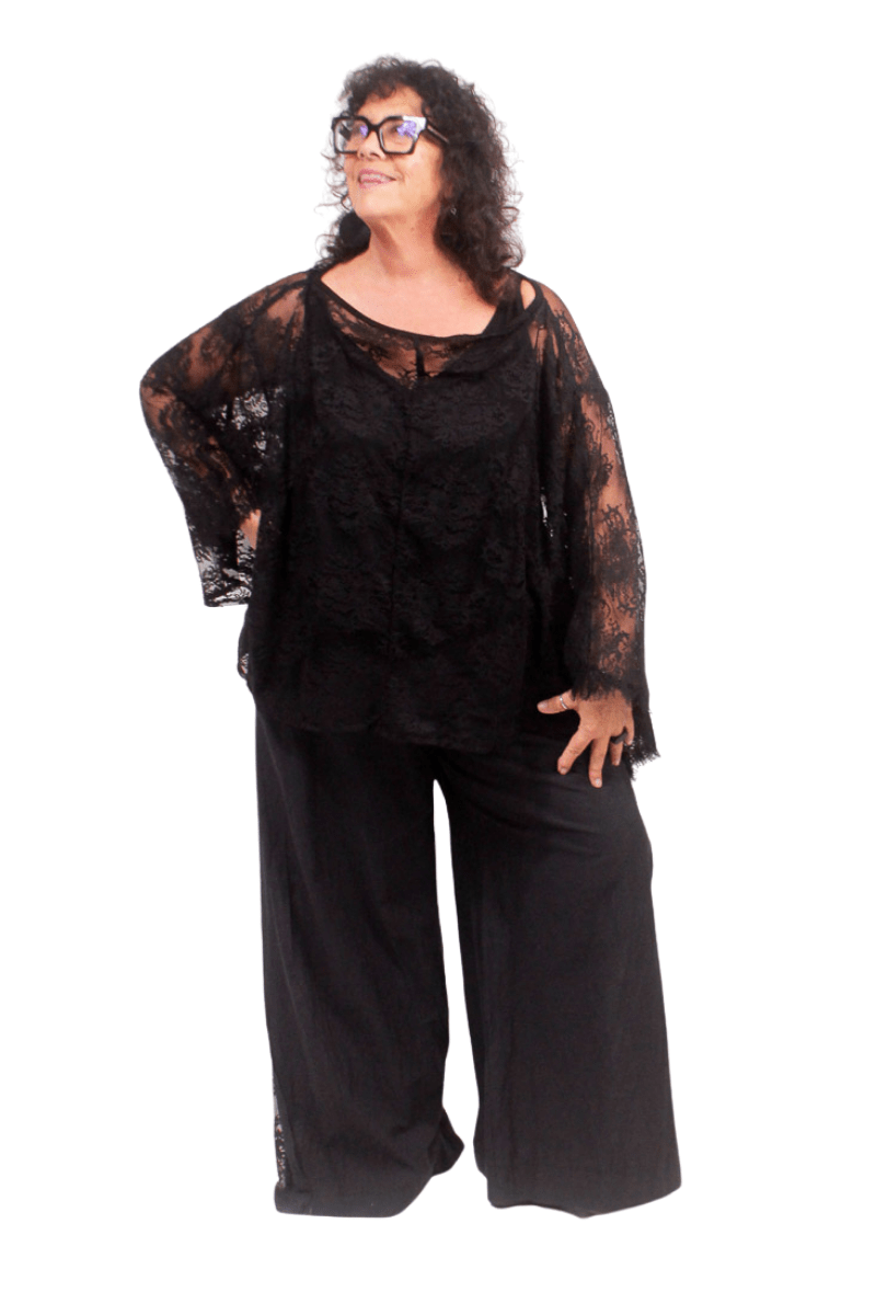 GORJIS Gorjis Cove Top - Black Top O/S = 14 - 24
