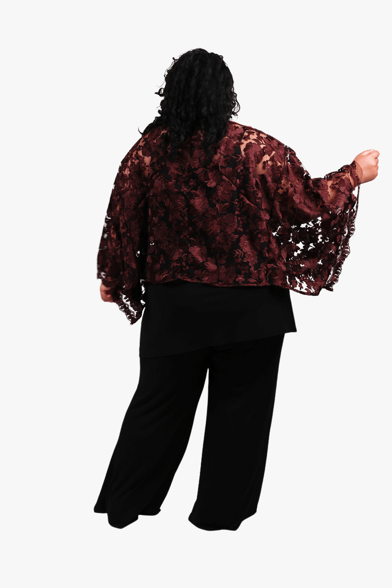 GORJIS Gorjis Cove Top - Merlot Top O/S = 14 - 24