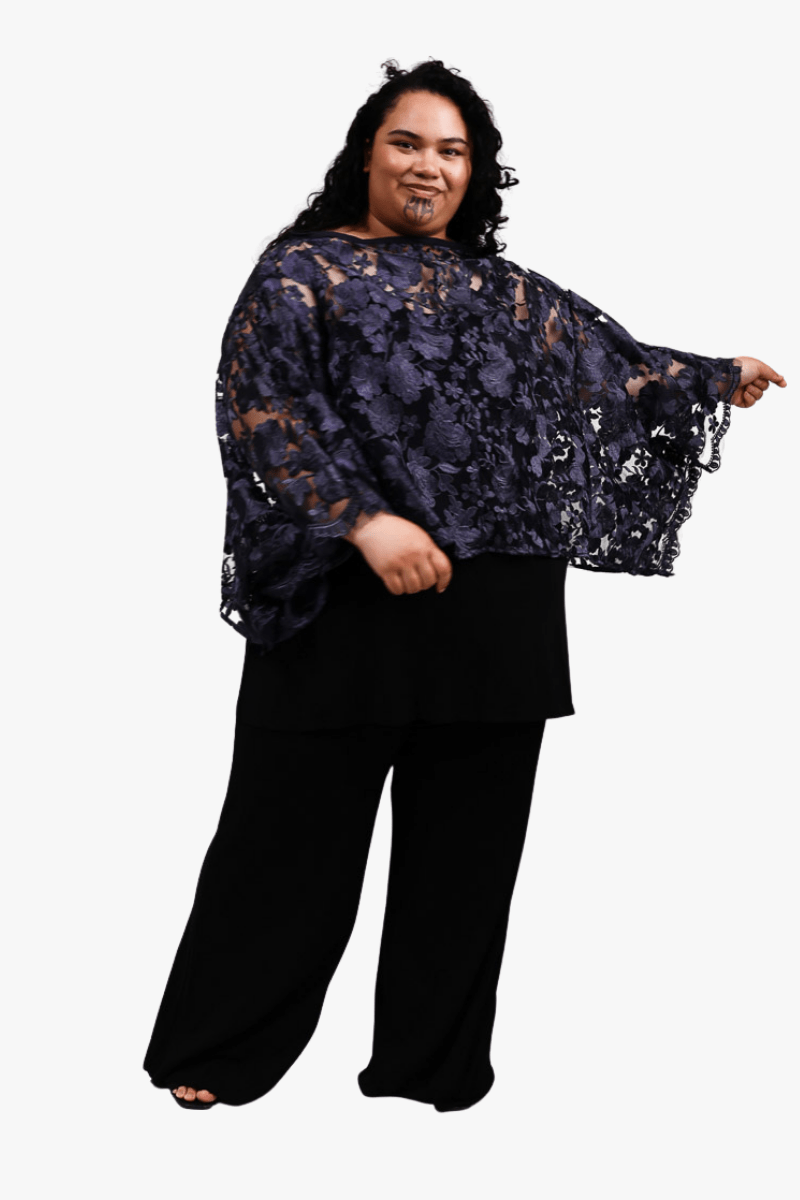 GORJIS Gorjis Cove Top - Navy Top O/S = 14 - 24