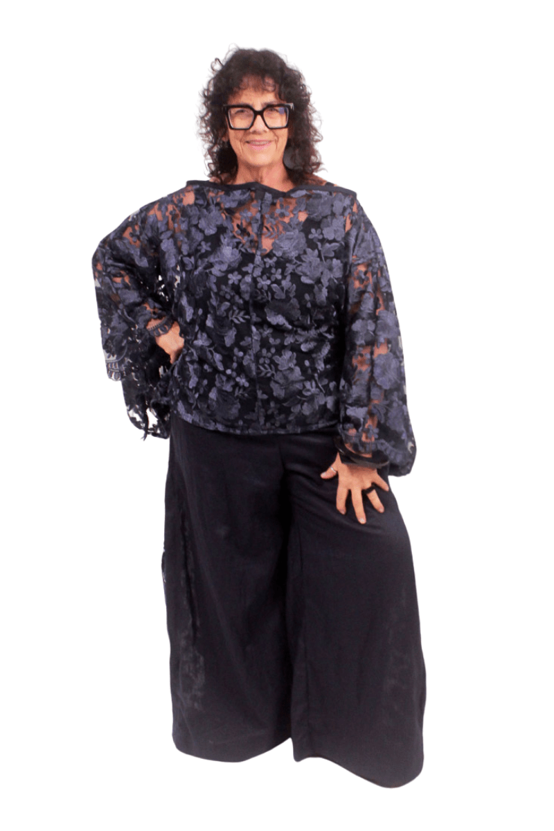 GORJIS Gorjis Cove Top - Navy Top O/S = 14 - 24
