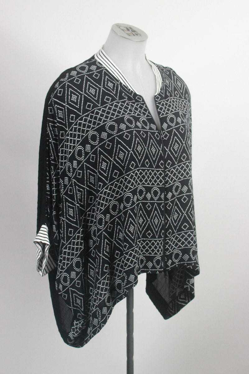 Juna Juna Bomber - Black + White Geo Bomber Shop O/S = 12-24