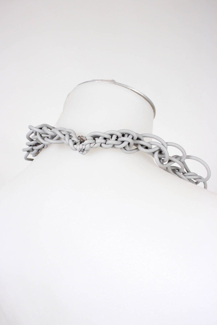 Mikas Mikas Circle Necklace - Grey Shop