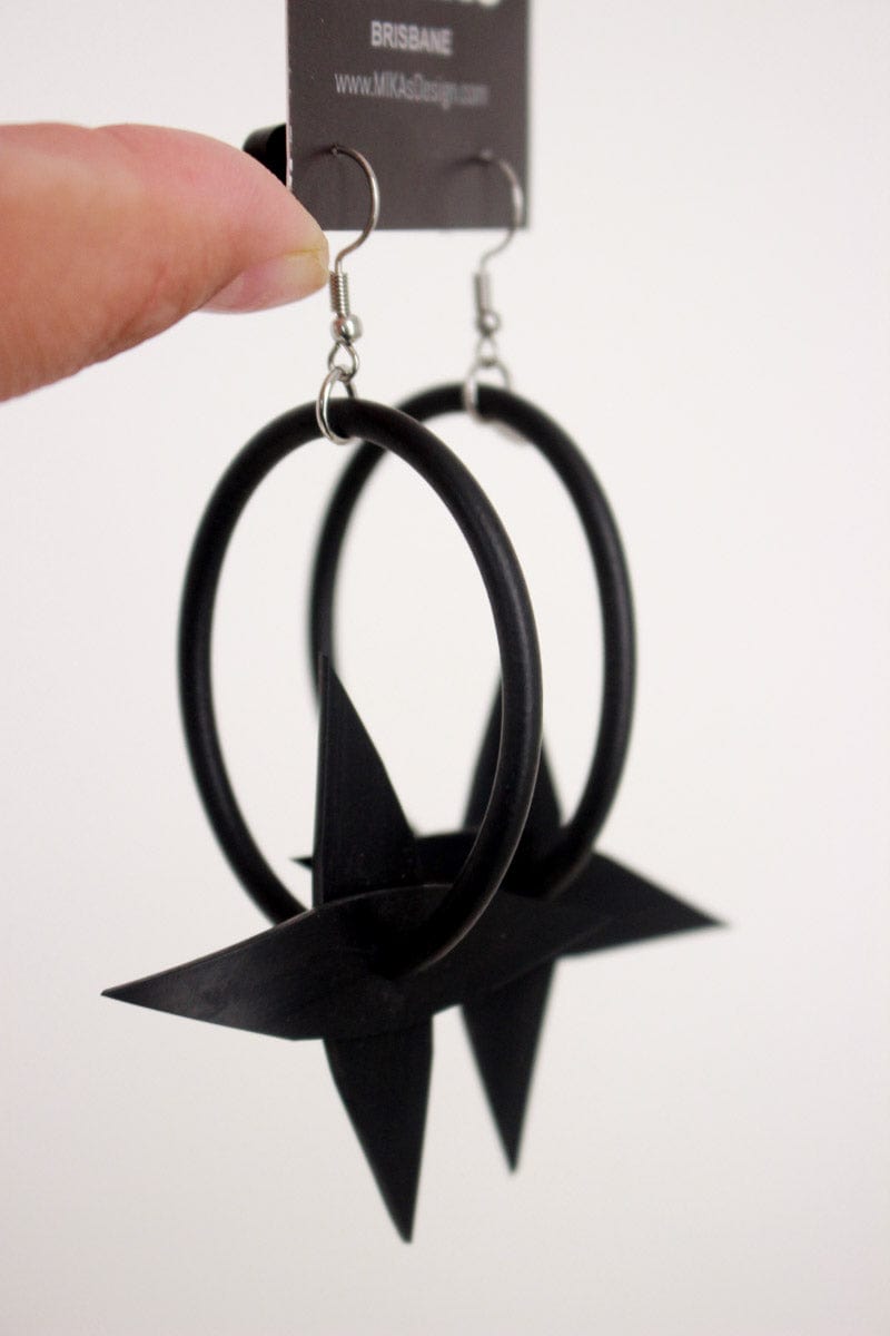 Mikas Mikas Nin Earrings - Black Shop
