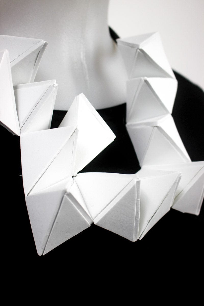 Mikas Mikas - Tsuno Origami Necklace- White Shop