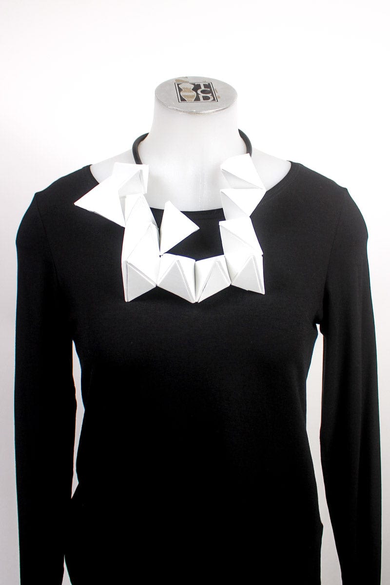 Mikas Mikas - Tsuno Origami Necklace- White Shop