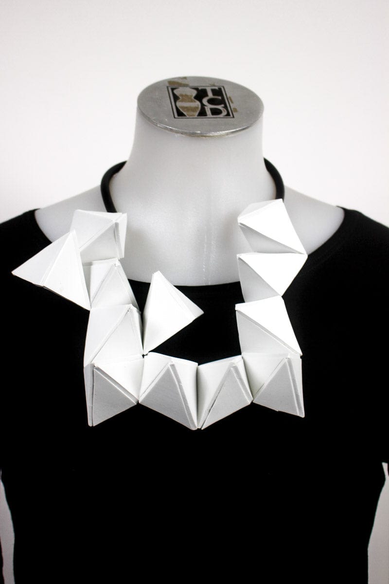 Mikas Mikas - Tsuno Origami Necklace- White Shop