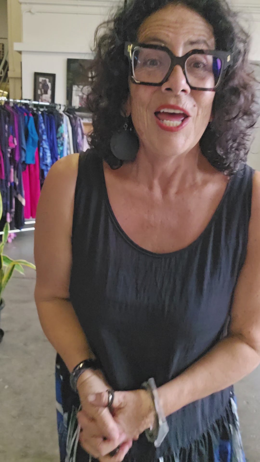 TCD - Petticoat Dress - Black and Blue Print