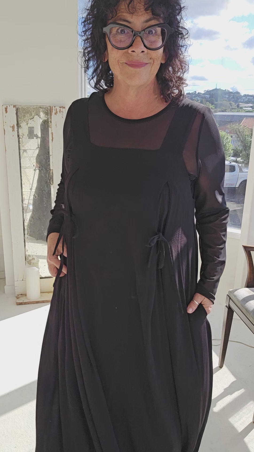 TCD Maria Pinafore - Black Viscose