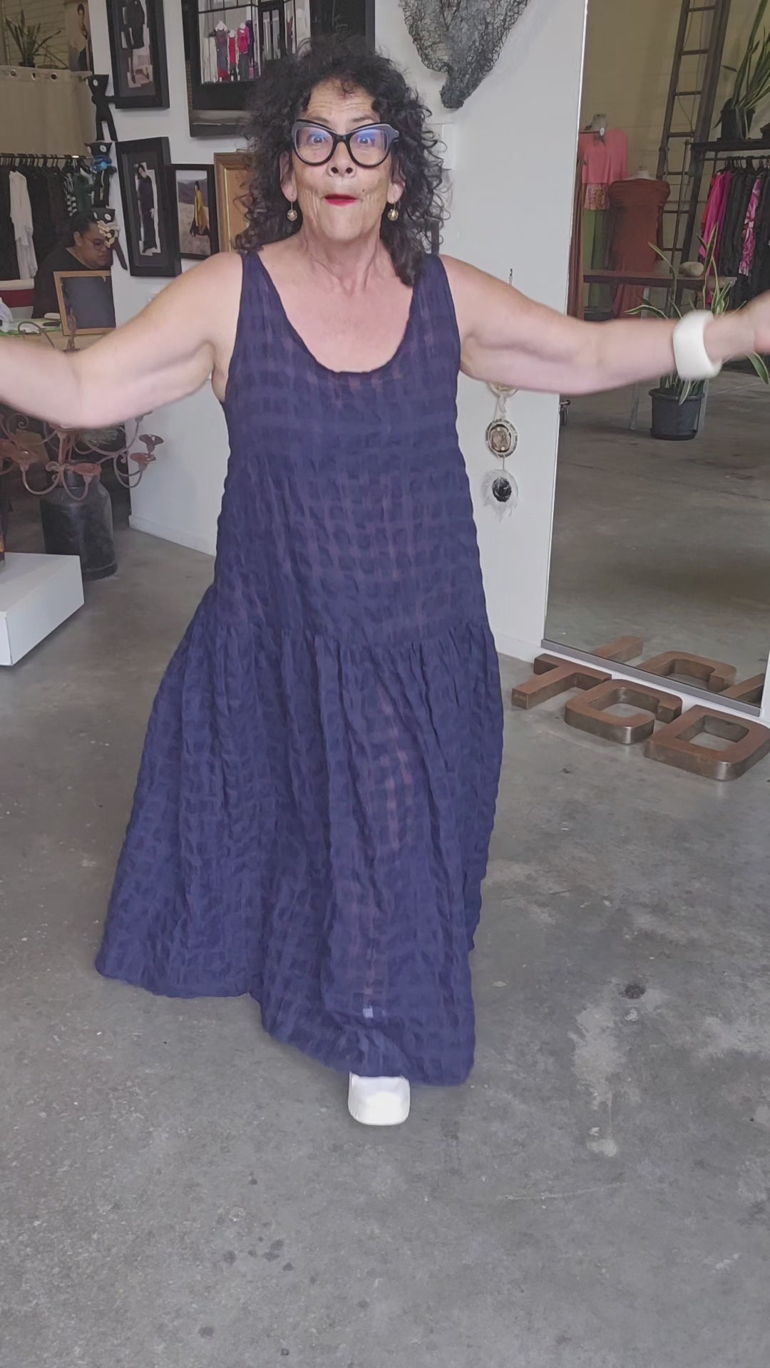 TCD - Petticoat Dress - Navy Check