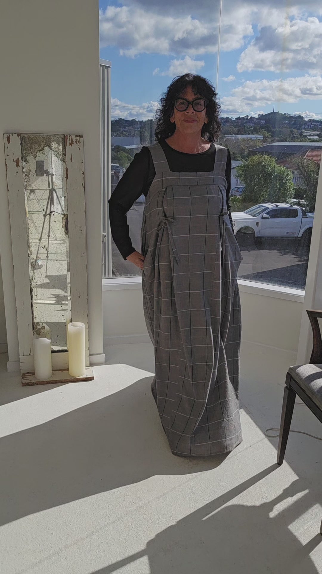 TCD Maria Pinafore - Grey Check
