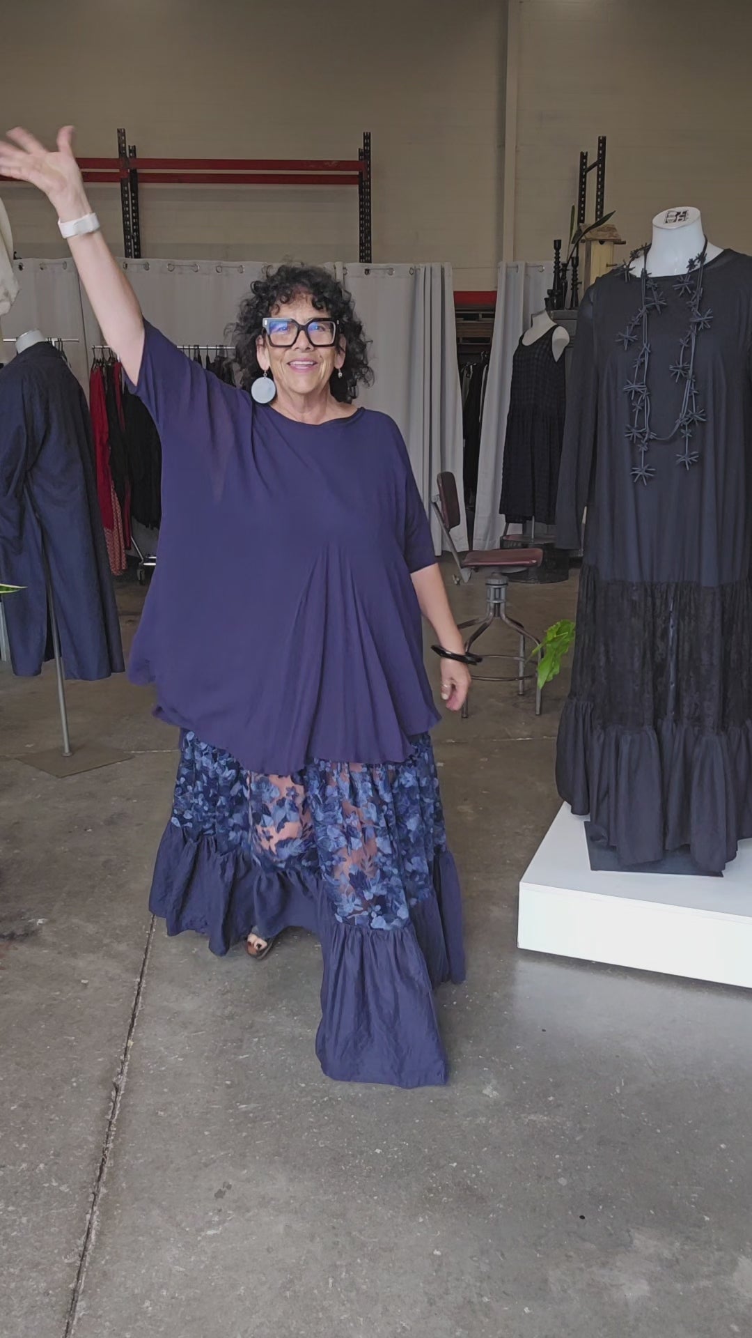 Gorjis Arlo Petticoat - Navy Linen