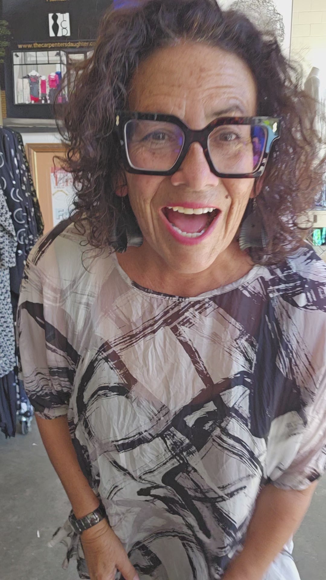 TCD Esther Top - Crosshatch (LUCKY LAST SIZE M - 18/20)