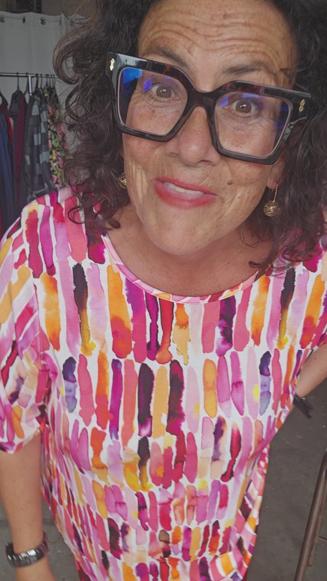 TCD Pansy Bias Cut Skirt - Red