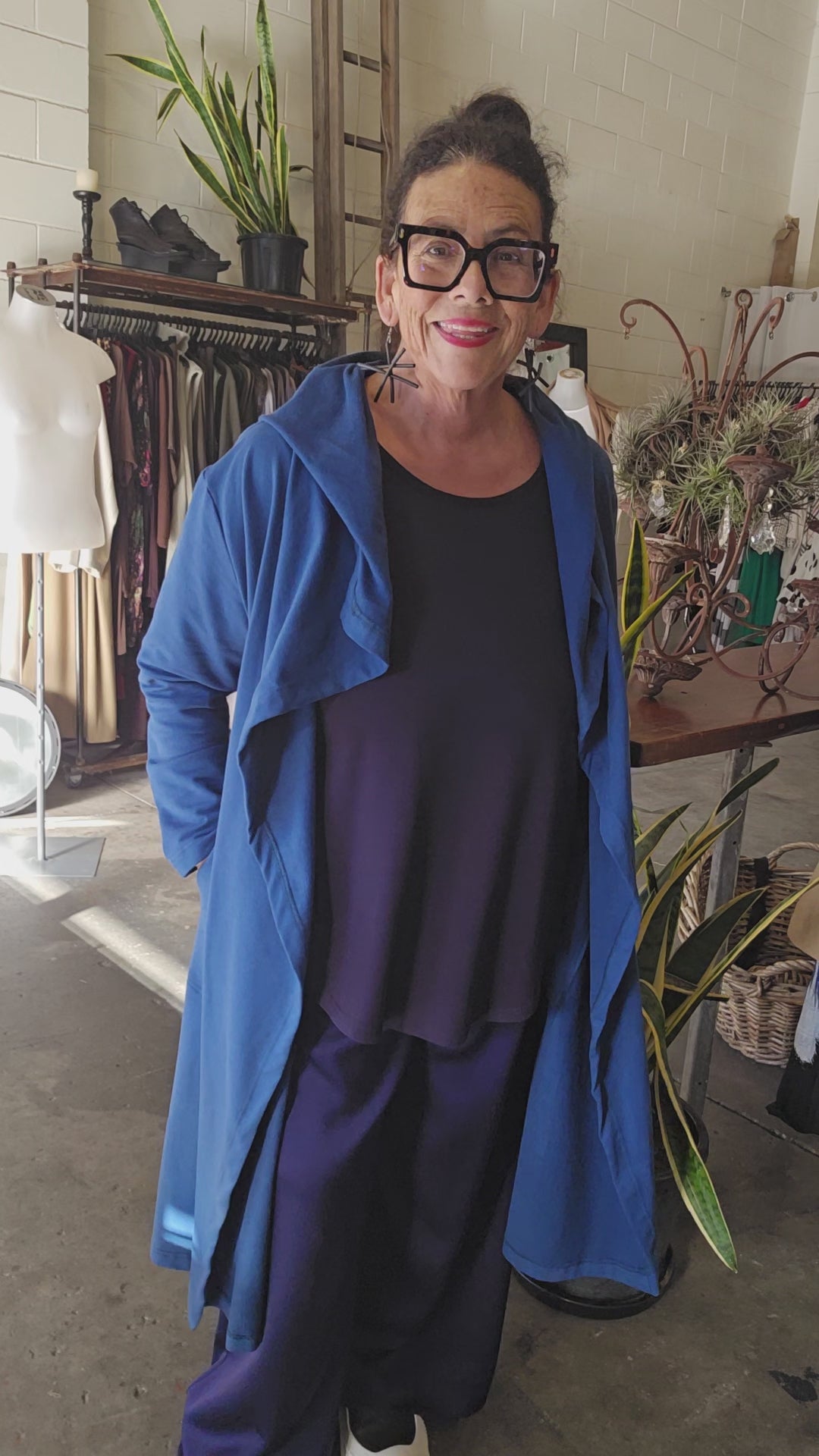 TCD - Hooded Artist Cardigan - Petrol Blue