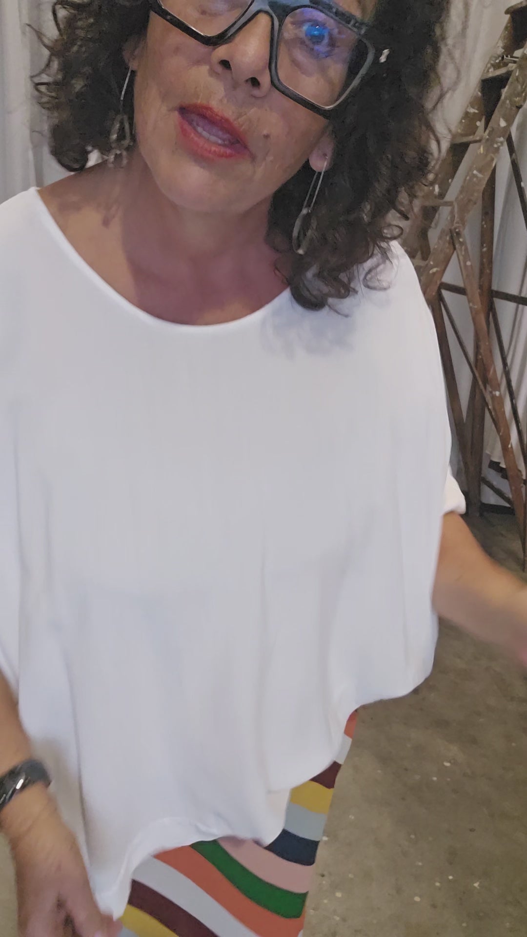 TCD Pansy Bias Cut Skirt - Colourful Stripes