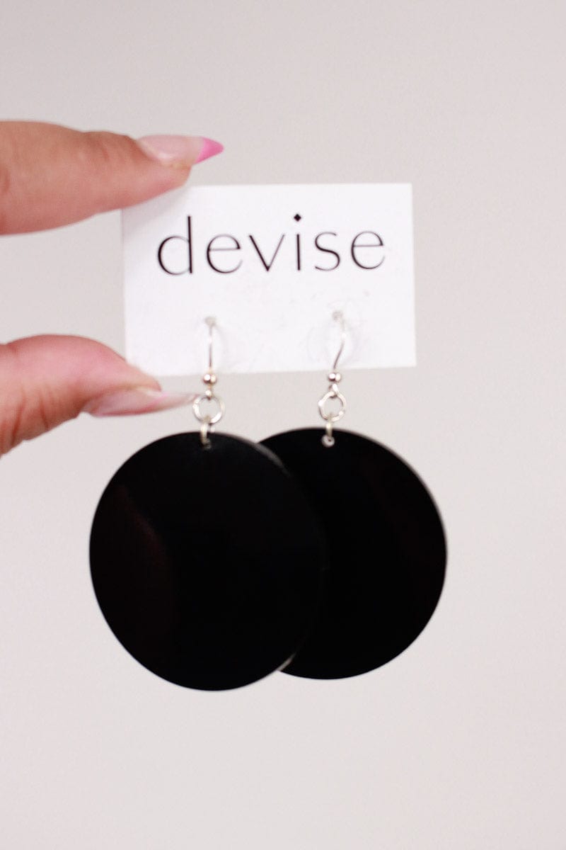 TBB Devise Circle Earrings - Black Shop