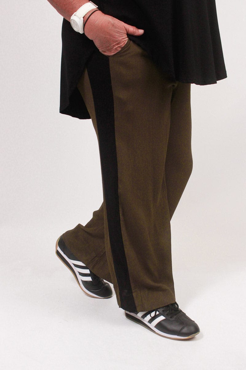 TCD TCD EXCLUSIZE Athleisure Pant - Khaki/Black Stripe Shop 00 = 12