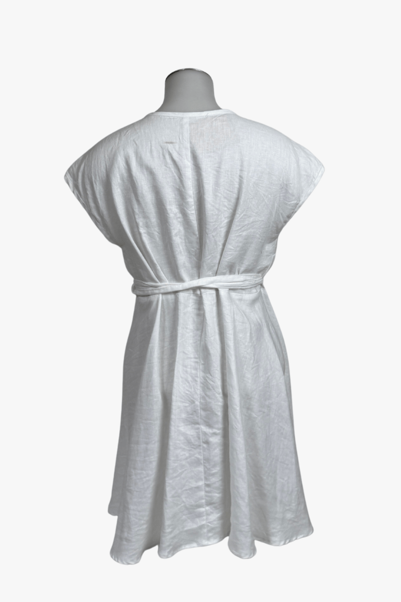 TCD TCD Sample - Linen Wrap Dress - White Shop 1 = 16