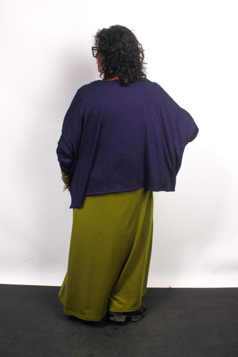 TCD TCD Lockdown Crop - Navy Rib Knit Shop One Size = 14-24