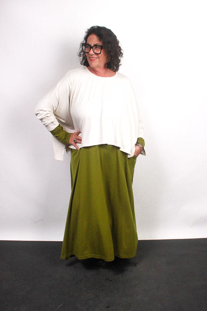 TCD TCD Lockdown Crop - Stone Rib Knit Shop One Size = 14-24