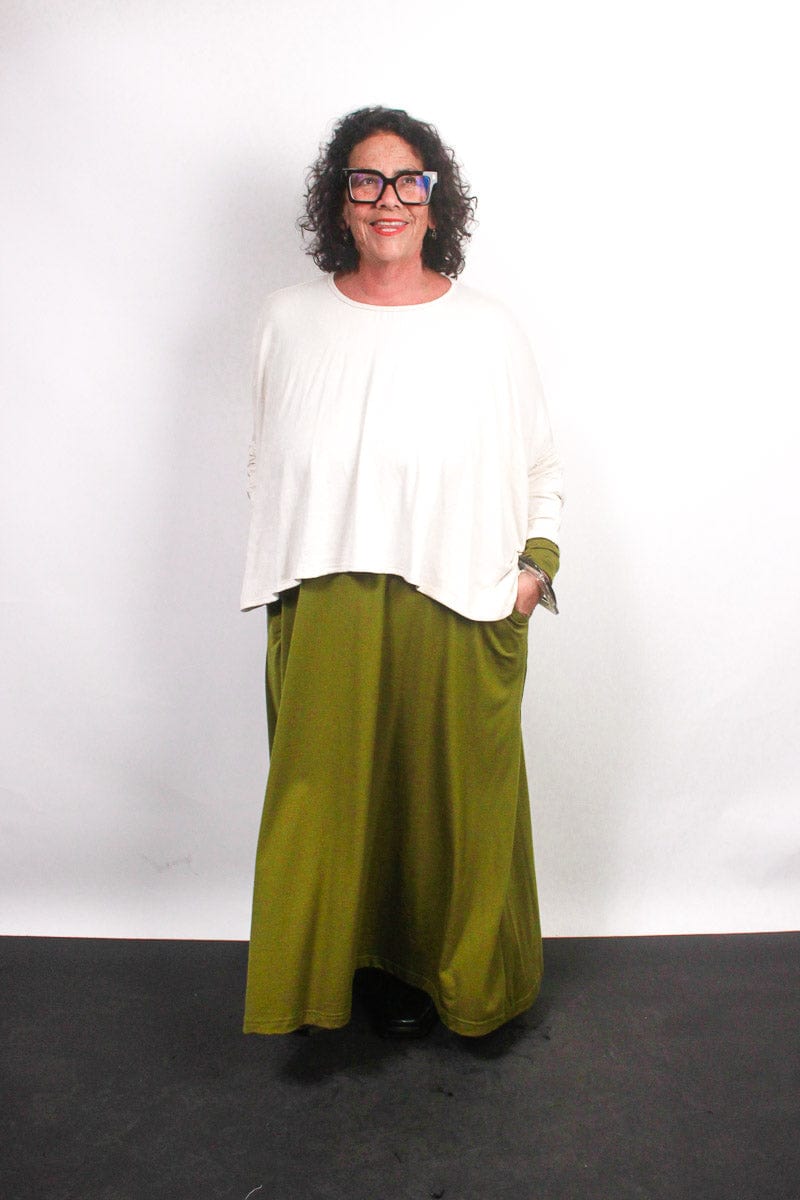 TCD TCD Lockdown Crop - Stone Rib Knit Shop One Size = 14-24