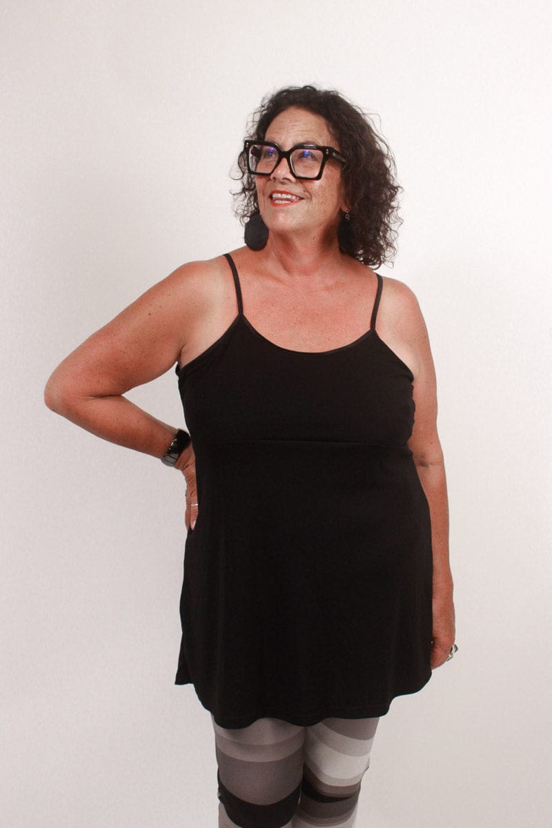 TCD TCD Bodice Camisole -Black Slinky (LONGER LENGTH) Shop