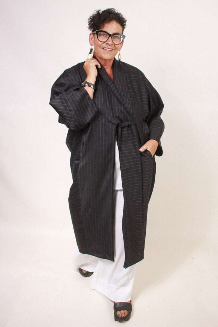 TCD TCD Canvas Coat - Pinstripe Wool Shop