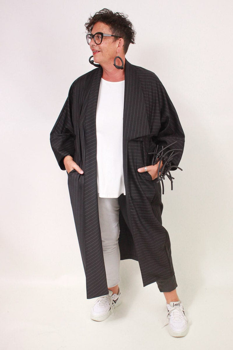 TCD TCD Canvas Coat - Pinstripe Wool Shop