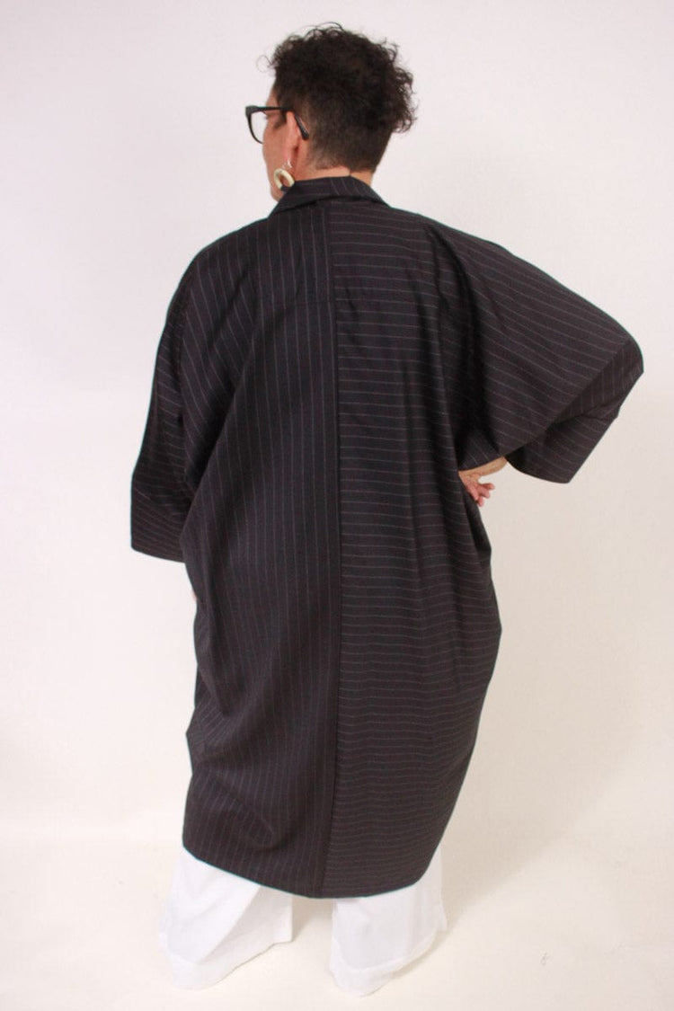 TCD TCD Canvas Coat - Pinstripe Wool Shop