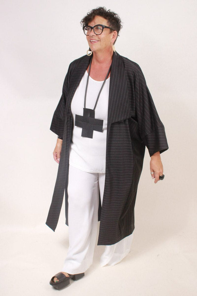 TCD TCD Canvas Coat - Pinstripe Wool Shop
