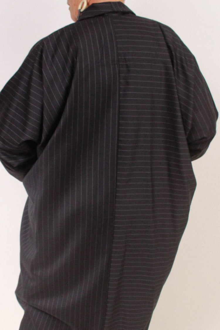 TCD TCD Canvas Coat - Pinstripe Wool Shop
