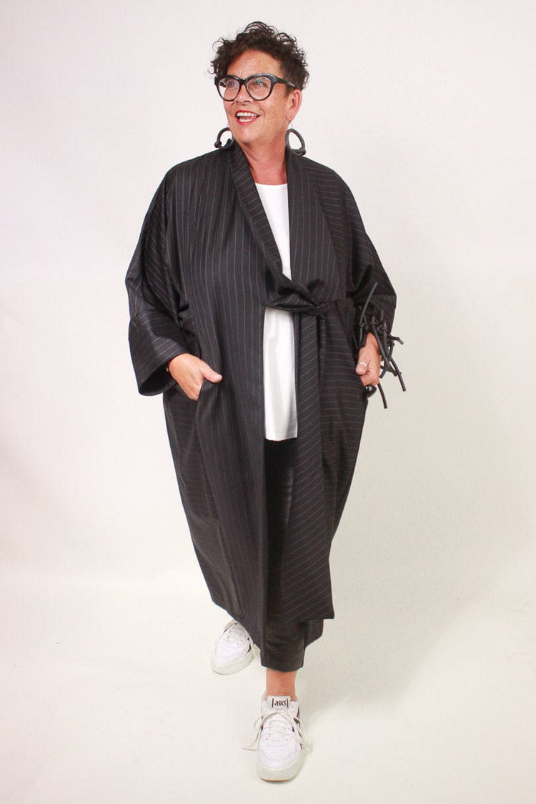 TCD TCD Canvas Coat - Pinstripe Wool Shop