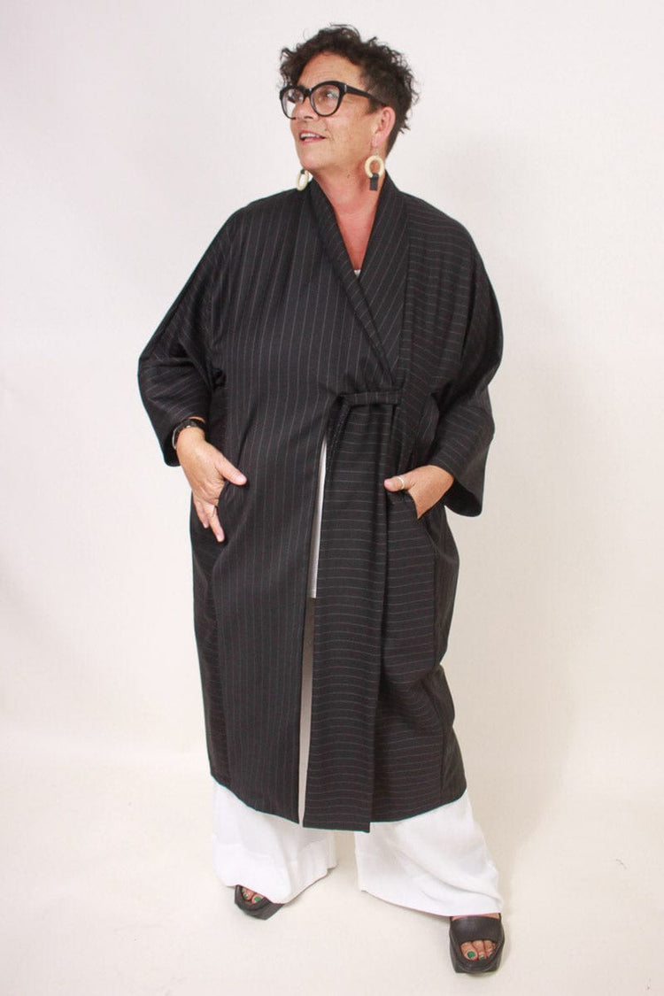TCD TCD Canvas Coat - Pinstripe Wool Shop