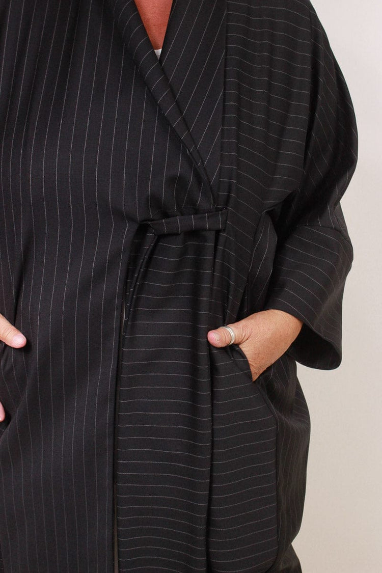 TCD TCD Canvas Coat - Pinstripe Wool Shop