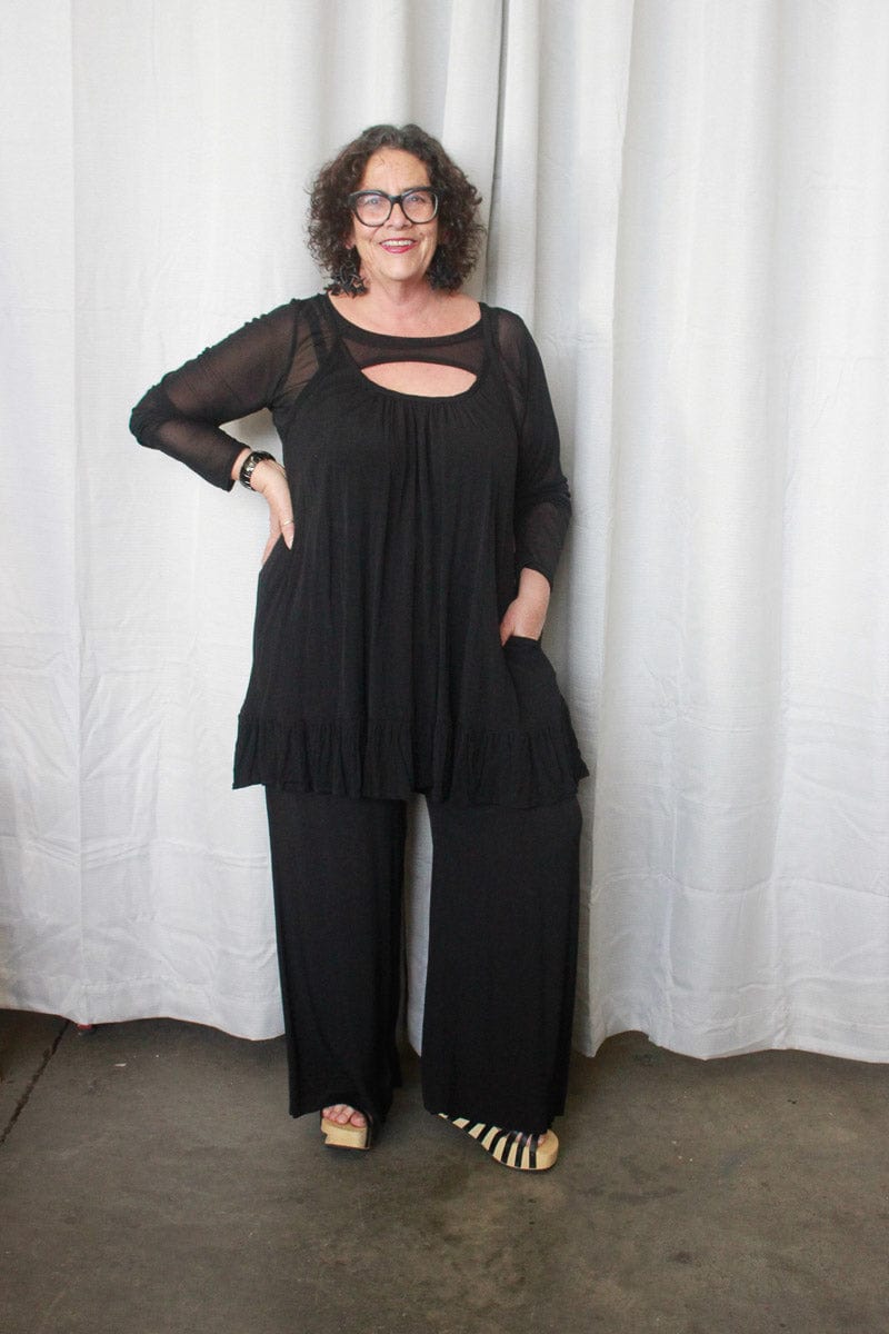 TCD TCD Dihlia Top - Black Mesh Shop