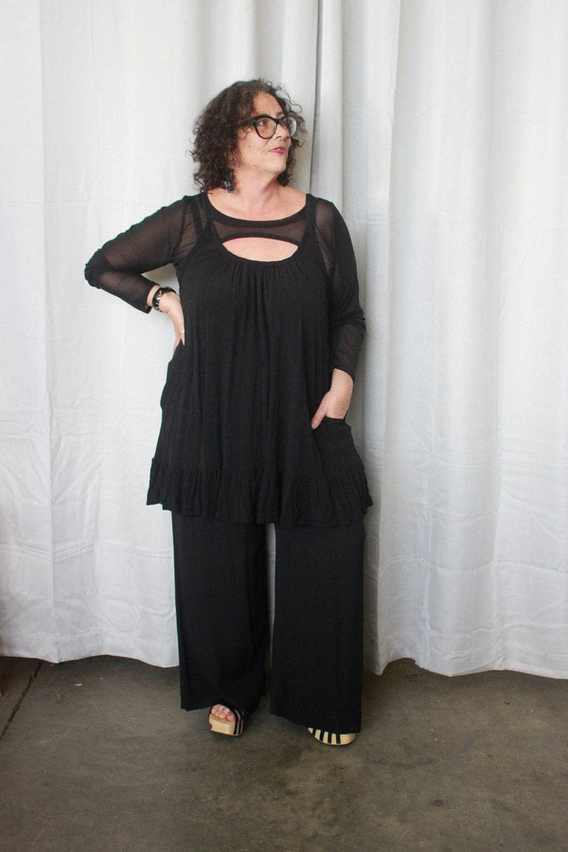 TCD TCD Dihlia Top - Black Mesh Shop